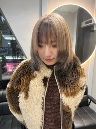 カラー dao/ミルクティー /ブラウン/ブロンドのヘアスタイル