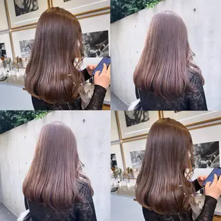 セミロング カラー カジュアルを女っぽく 𝗮𝘆𝗮𝗰𝗼のヘアスタイル