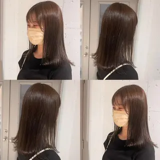 ミディアム カラー カジュアルを女っぽく 𝗮𝘆𝗮𝗰𝗼のヘアスタイル