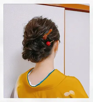 セミロング ヘアアレンジ KANA カナのマツエク・マツパデザイン