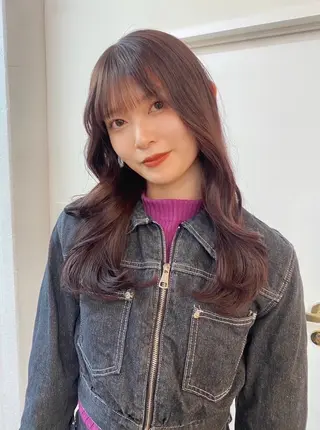 セミロング カラー 綾香 /透明感カラーのヘアスタイル