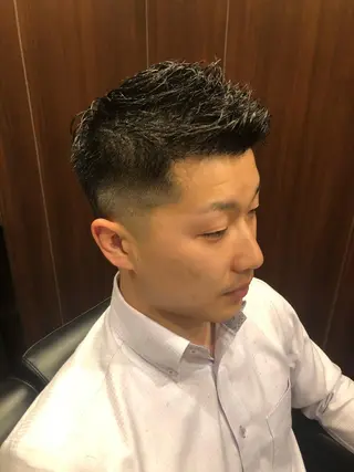 ショート パーマ メンズ HIRO GINZA BARBER SHOP 大阪所属・木村 りきのヘアスタイル