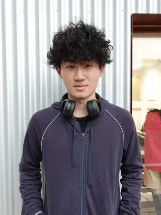 ミディアム パーマ メンズ トレンドヘア◎ 店長　清原佑太のヘアスタイル