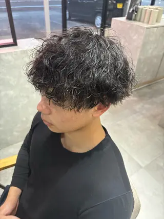 パーマ メンズ 長谷川 湧のヘアスタイル