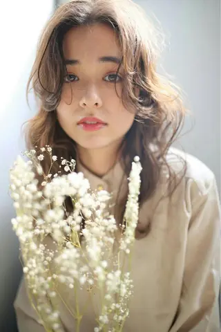 セミロング カラー ヘアアレンジ レイヤーカット/艶髪 🎀笠原 優花🎀のヘアスタイル