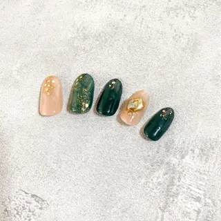 ネイル ゴテゴテ💙ワンホン リオナのネイルデザイン