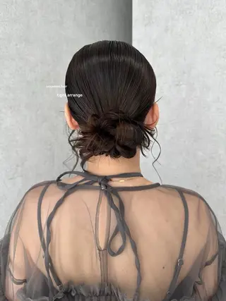 セミロング ヘアアレンジ v-lab studio所属・韓国レイヤーカット/ 艶カラー/ noaのヘアスタイル