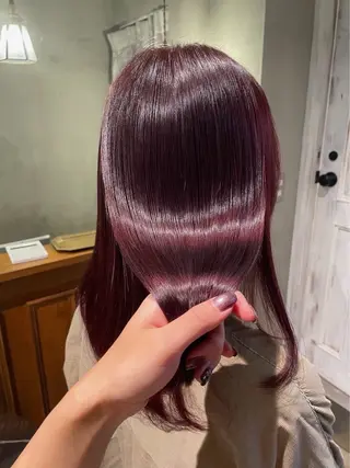 セミロング saya 🧸 カット/縮毛矯正のヘアスタイル