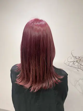 ミディアム カラー 友 美海のヘアスタイル