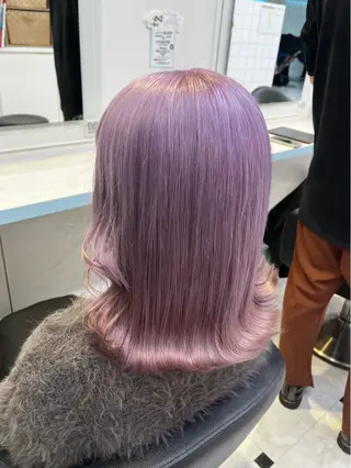 ミディアム カラー ブリーチカラー 🩵MIZUKIのヘアスタイル