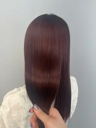 セミロング カラー 髪質改善/韓国風 /岡崎/松尾優依のヘアスタイル