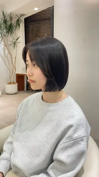 ミディアム カラー 渋谷/レイヤーボブ・ 透明感カラーしょうごのヘアスタイル