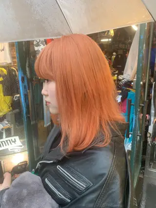 セミロング カラー ピンクベージュ/新潟 万代/高橋桃葉🍑のヘアスタイル