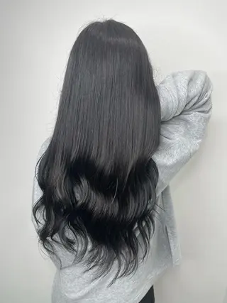 ロング カラー &chaLme   心斎橋所属・emi/髪質改善/ 韓国風/艶カラーのヘアスタイル