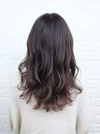 セミロング カラー エイジングケア特化 美容師✂️山崎竜二のヘアスタイル