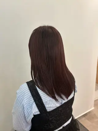 セミロング カラー 山下 柚奈のヘアスタイル