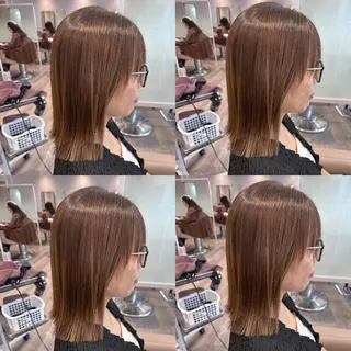 セミロング アースセンター南所属・センター南 大引　優のヘアスタイル