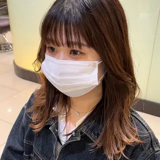 ミディアム タンバルモリパーマ 礒井メンキのヘアスタイル