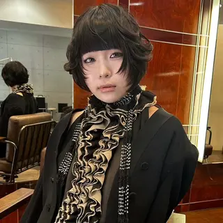 ショート カラー パーマ ヘアアレンジ ユメナ ̖́-のヘアスタイル