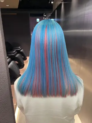 セミロング カラー 紬/enne/ブリー チ/ハイトーンのヘアスタイル