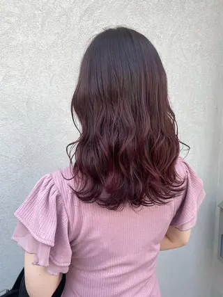 セミロング カラー 渡辺 瑠美のヘアスタイル