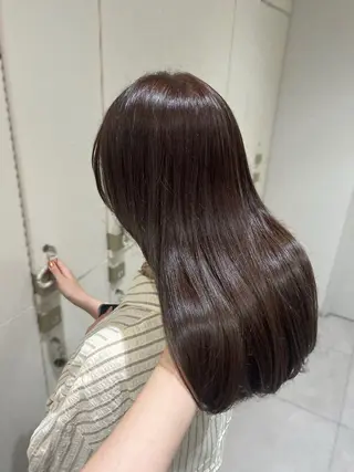 セミロング 似合わせレイヤー/ 透明感カラーのヘアスタイル