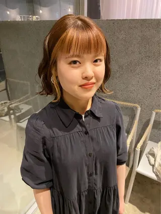 ミディアム レイヤーカット/ ダブルカラーサクライのヘアスタイル