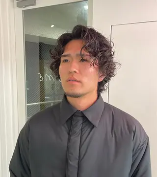 ミディアム パーマ men's 特化 ✨ソウタのヘアスタイル