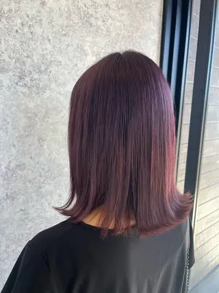 ミディアム シャドールーツ earth　深川愛実のヘアスタイル