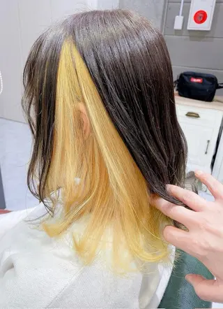 セミロング カラー 𝐑𝐈𝐍𝐊𝐀 🐣🩷のヘアスタイル