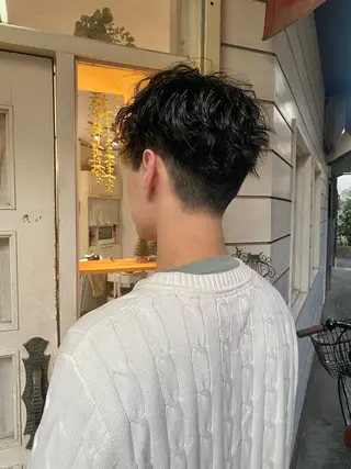 ショート パーマ メンズ Ruri hair magomusumeのヘアスタイル