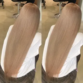 ロング youres hair 新宿3丁目店所属・🍫ハイトーン✖︎ 髪質改善🍫柴田のヘアスタイル