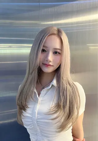 ロング うる艶🫧ハイトーン 💜🦋🫧ミズキのヘアスタイル