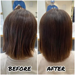 ミディアム 髪質改善美容師 鈴木のヘアスタイル