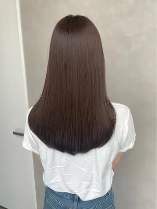 セミロング カラー 🌿レイヤー赤み消し 🌿西村拓也のヘアスタイル