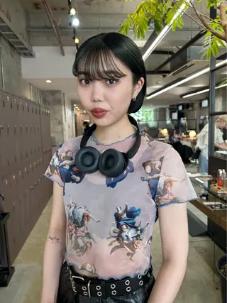 ミディアム 森田遥奈/透明感カラ ー/似合わせカットのヘアスタイル