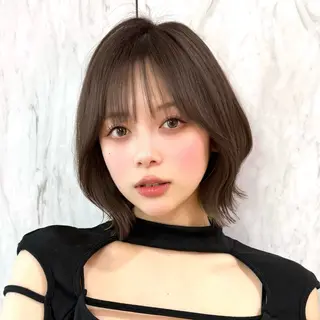 ミディアム カラー ヘアアレンジ 韓国ボブ/髪質改善 /新宿/Rumiのヘアスタイル