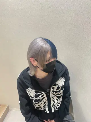 ショート ウルフ/ブリーチ ハイトーン/福嶌和樹のヘアスタイル