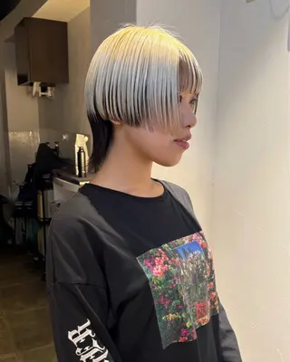 ミディアム カラー 艶カラー/韓国顔周り 🎀mamiのヘアスタイル