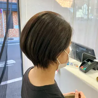 ショート カラー ボブ/美髪矯正 /佐藤　奈巳のヘアスタイル