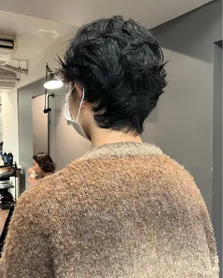 パーマ メンズ NERO 眞下秋歩のヘアスタイル