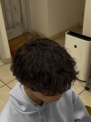 ショート パーマ メンズ メンズ特化/勝田駅/ 佐和駅/鈴木輝瑠/のヘアスタイル