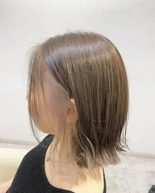 ショート カラー ブリーチなしWカラー /酸性ストレート河本のヘアスタイル