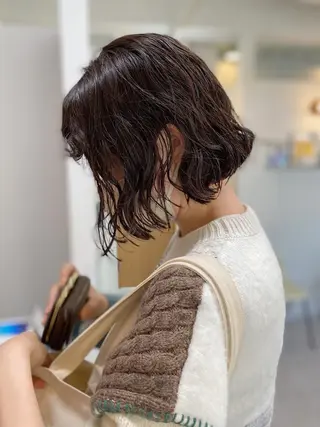 ショート パーマ ノグチ ユウキ/ボブのヘアスタイル