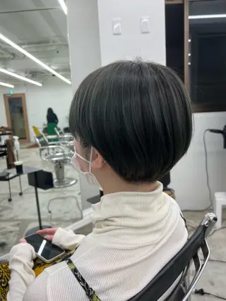 ショート Lann HAIR MAKE所属・ボブショート/岩崎 明生のヘアスタイル