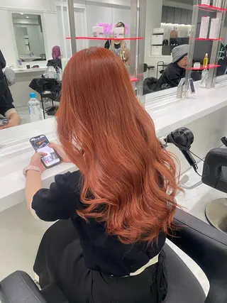 ロング カラー ブリーチなし🌼トレ ンド🌼似合わせのヘアスタイル