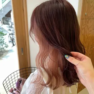 セミロング カラー 中山 まどかのヘアスタイル