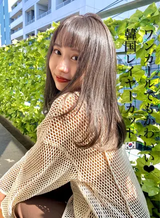 ロング レイヤー/顔周り 田山　穂波のヘアスタイル