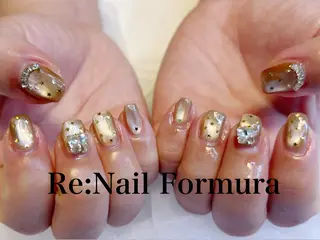 ミディアム Re:Nail Formula所属・kido chieのネイルデザイン