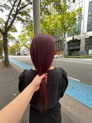 カラー こまつばらみお/レイ ヤー/ダブルカラーのヘアスタイル